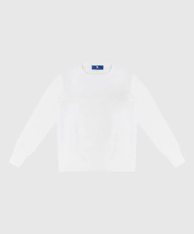 Stefano Ricci Children's white jumper with logo