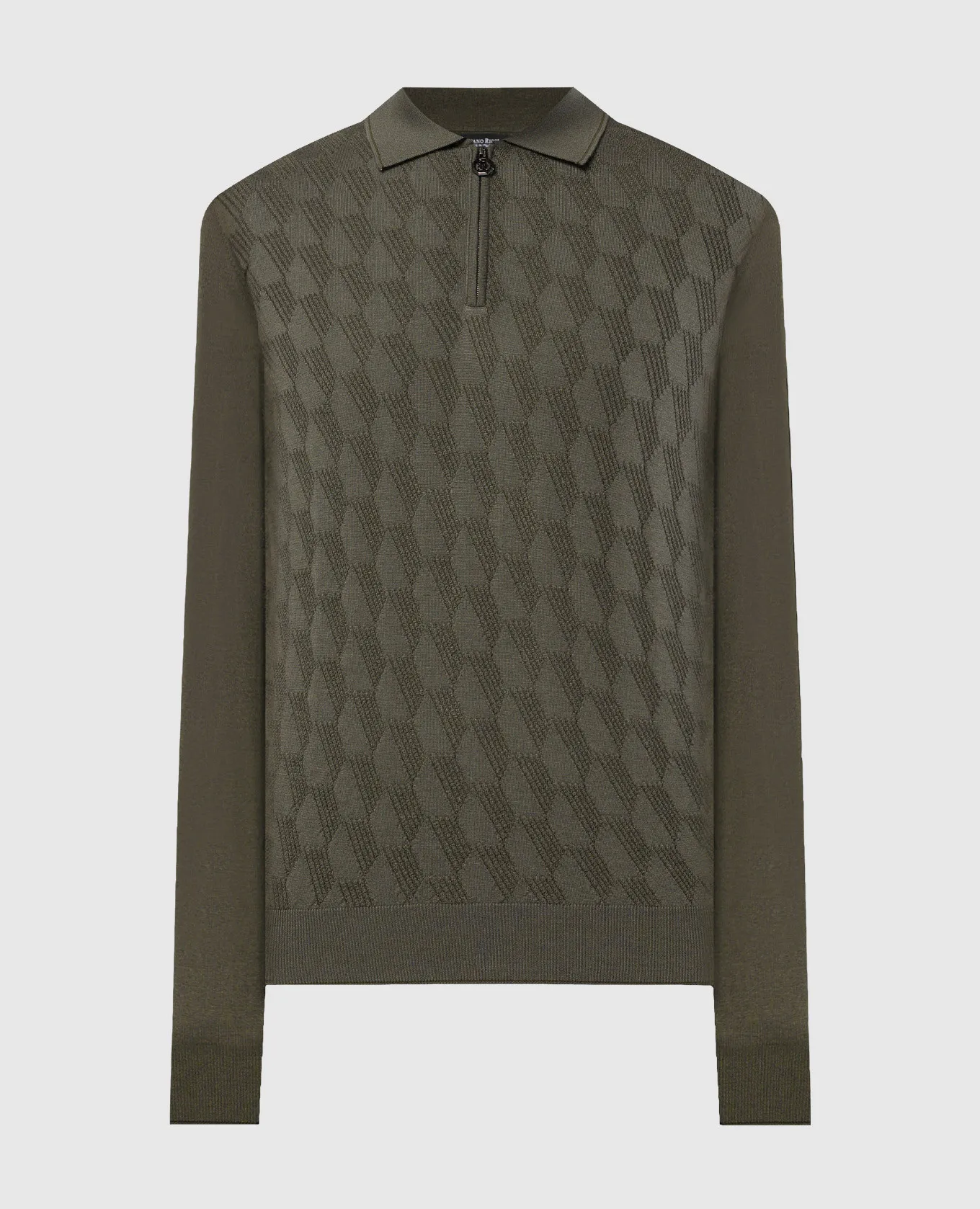 Stefano Ricci Green jumper made of cashmere and silk in a textured pattern