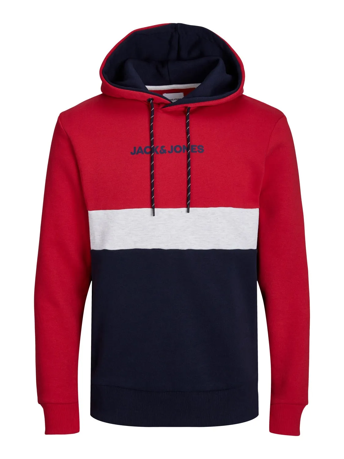 Sudadera con capucha Bloques de color | Rojo oscuro | Jack & Jones®