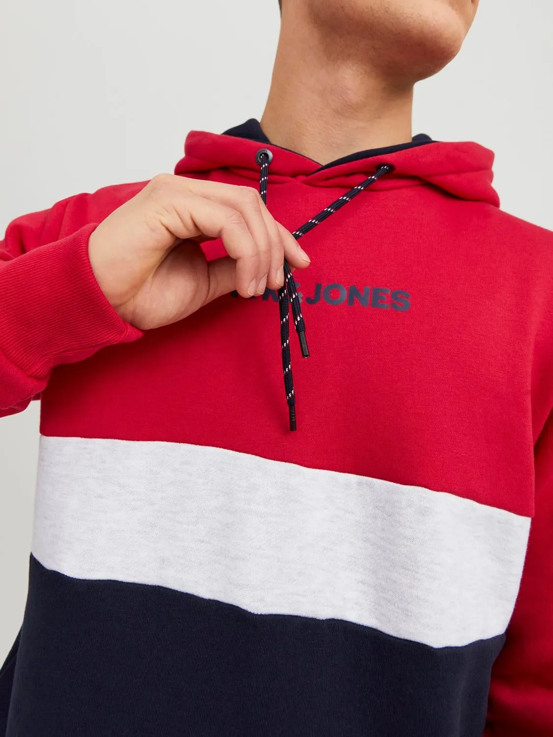 Sudadera con capucha Bloques de color | Rojo oscuro | Jack & Jones®