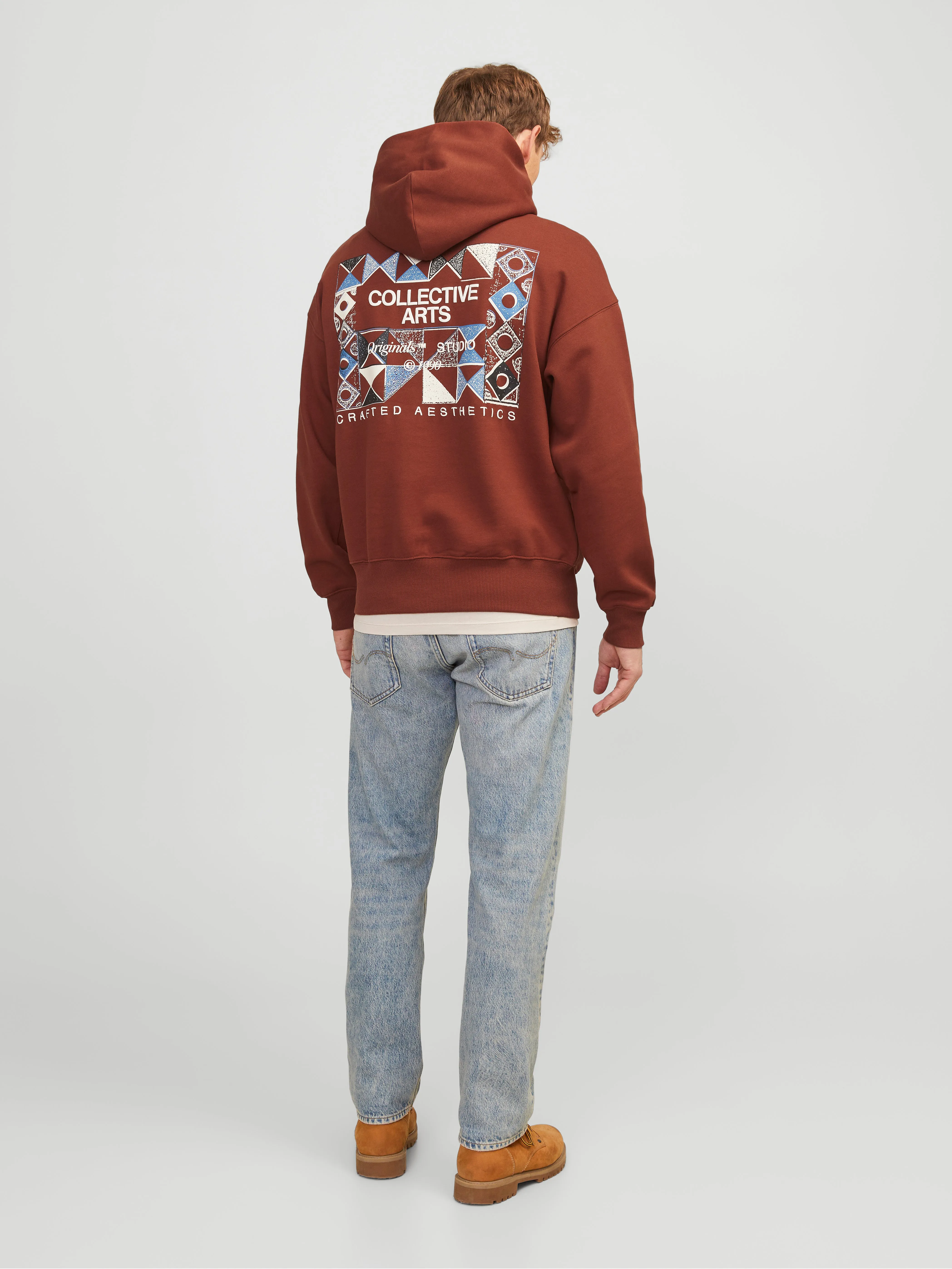 Sudadera con capucha Estampado | Rojo oscuro | Jack & Jones®