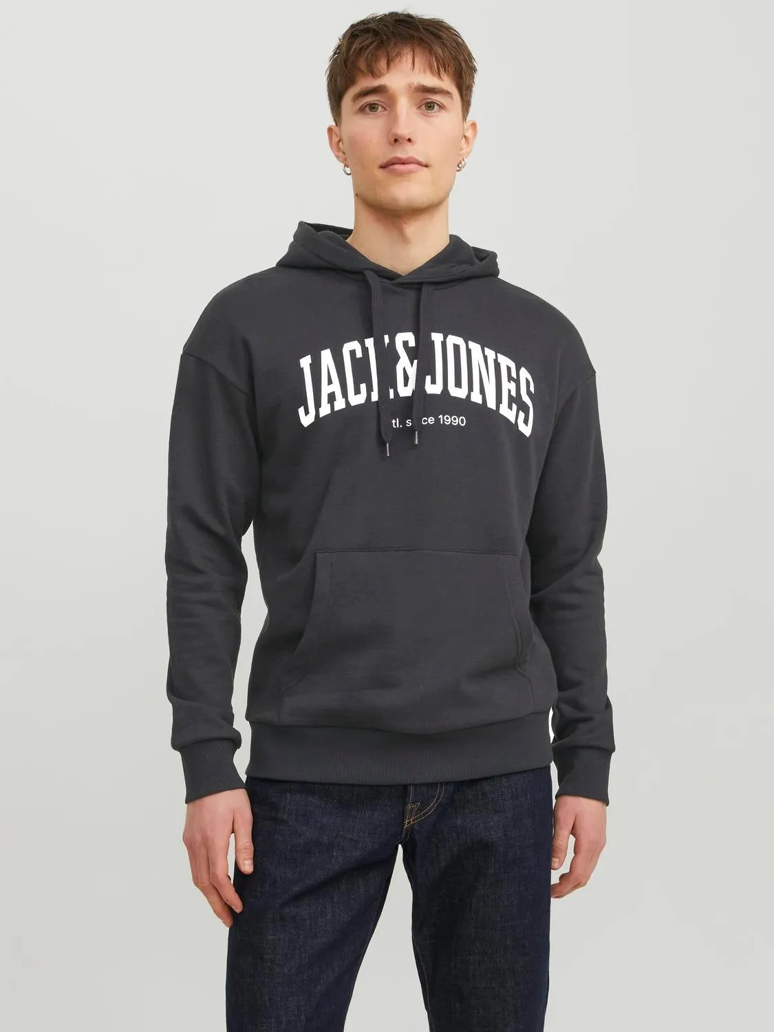 Sudadera con capucha Logotipo | Gris intermedio | Jack & Jones®