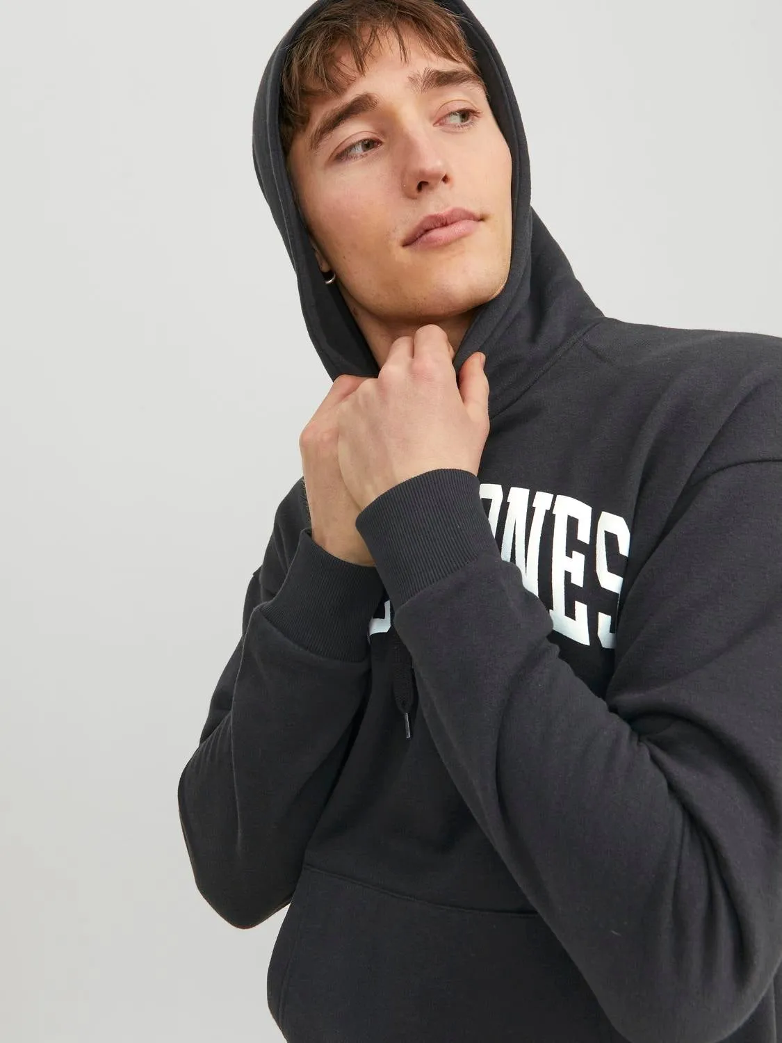 Sudadera con capucha Logotipo | Gris intermedio | Jack & Jones®