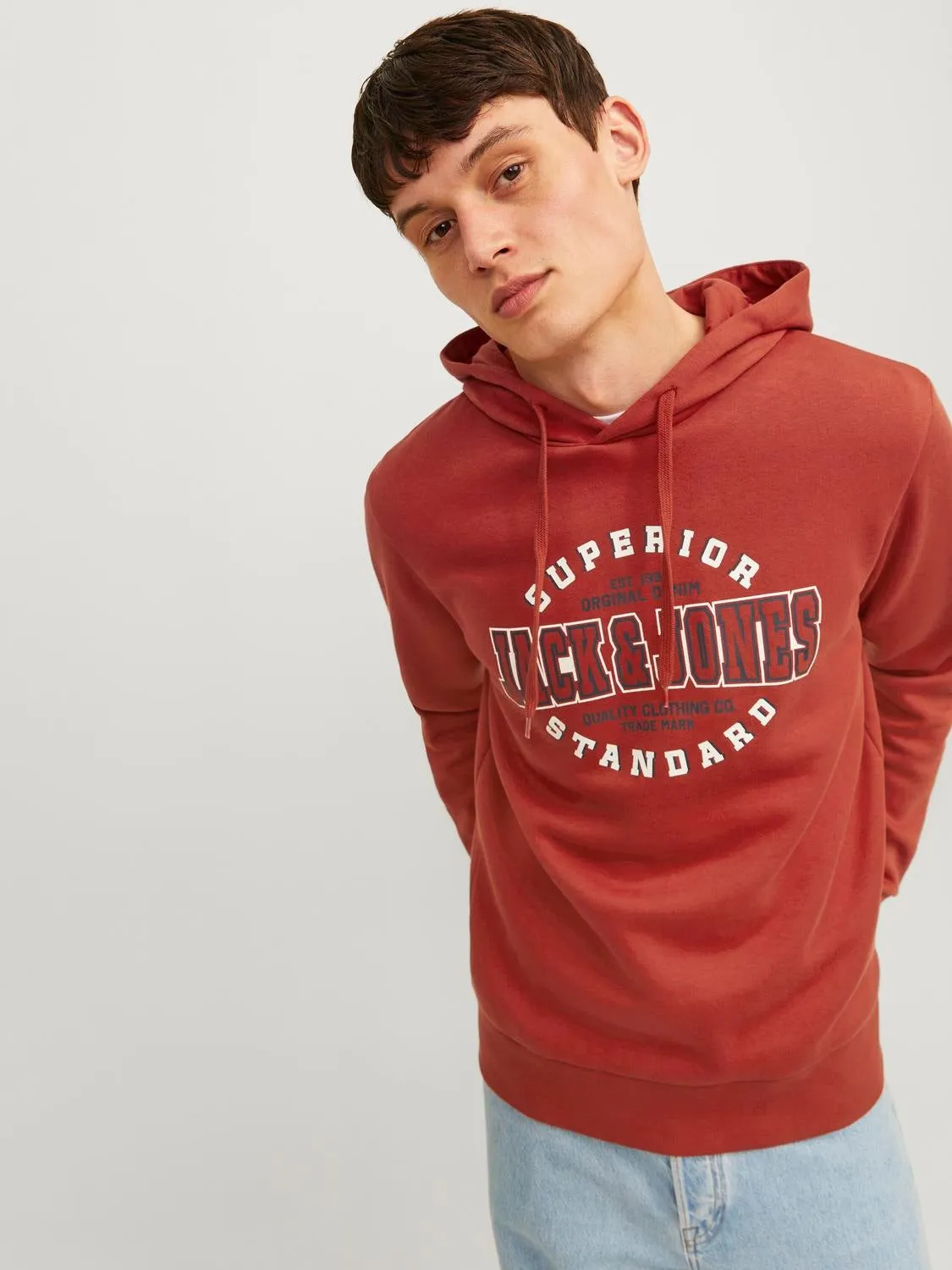 Sudadera con capucha Logotipo | Rojo oscuro | Jack & Jones®