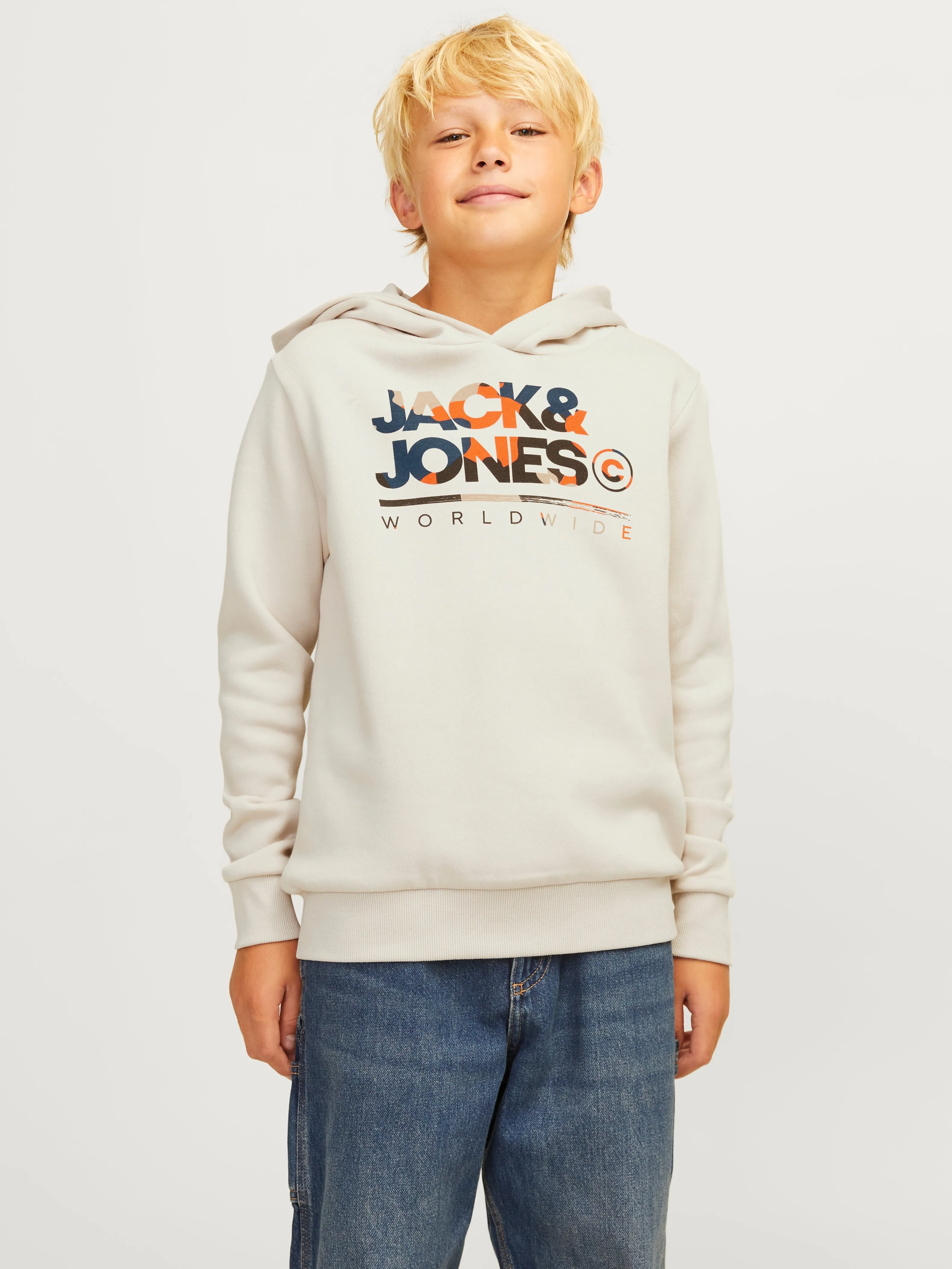 Sudadera con capucha Logotipo Bebés | Beige | Jack & Jones®