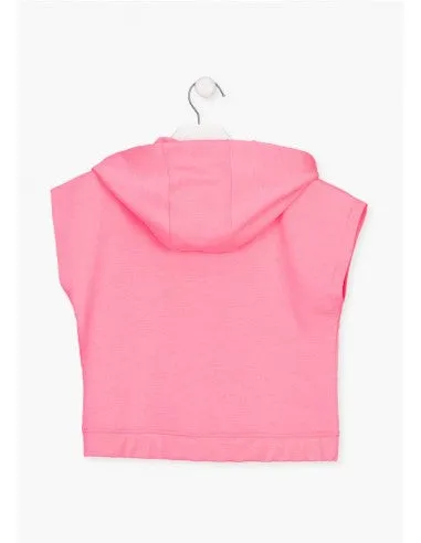 Sudadera manga corta rosa 