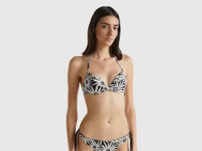 Sujetador de bikini push-up de flores