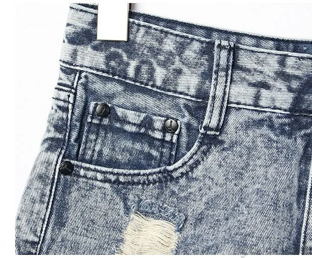 Summer Sexy High Waist Denim Shorts Jeans Women Plus Size Hot Rivet Shorts 