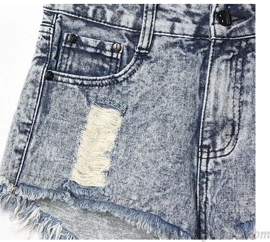 Summer Sexy High Waist Denim Shorts Jeans Women Plus Size Hot Rivet Shorts 