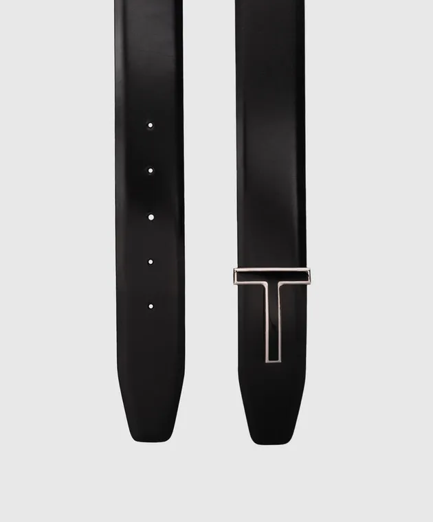 Tom Ford T Icon black leather belt