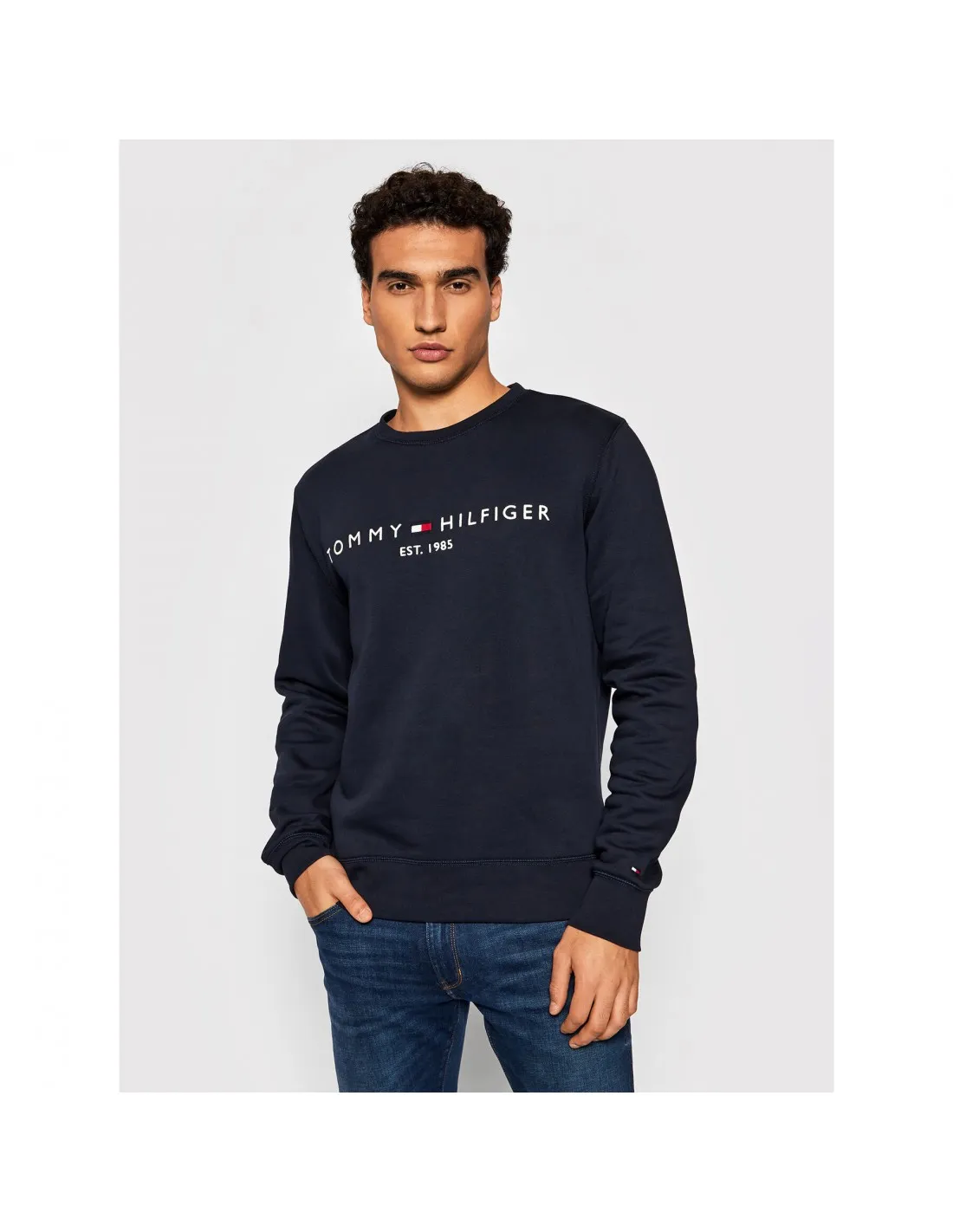 Tommy Hilfiger sudadera de cuello redondo con logo