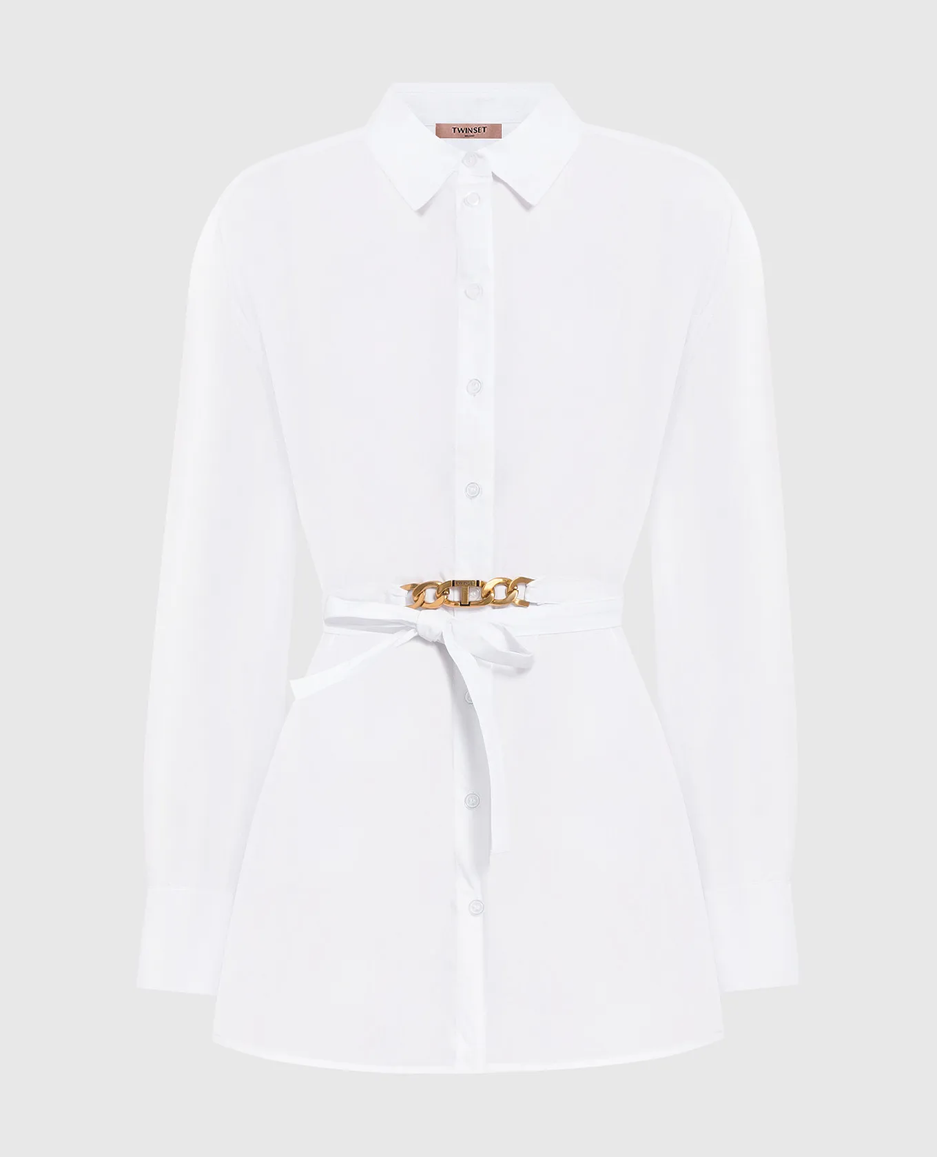 Twinset White shirt with a belt