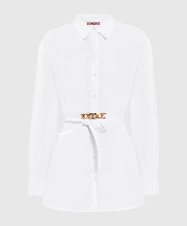 Twinset White shirt with a belt