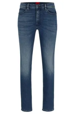 Vaqueros extra slim fit de denim elástico azul