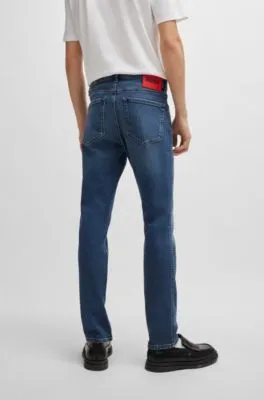 Vaqueros extra slim fit de denim elástico azul