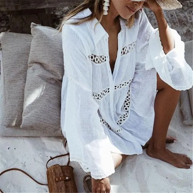 Vestido blanco playero