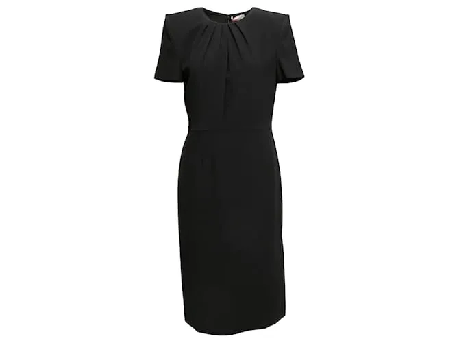 Vestido corto negro de manga corta Alexander McQueen talla IT 46 