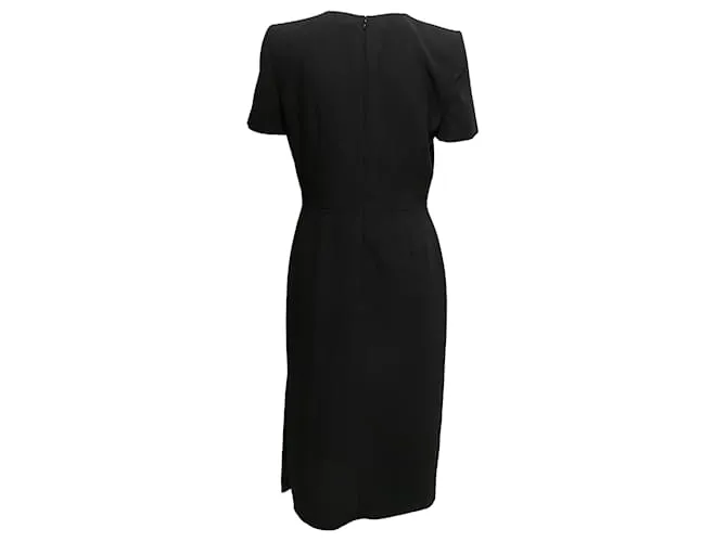 Vestido corto negro de manga corta Alexander McQueen talla IT 46 