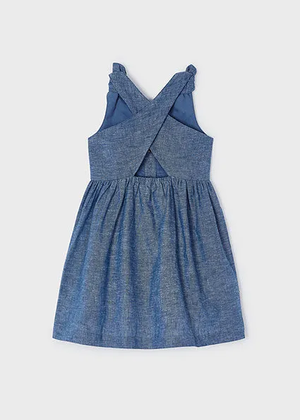 Vestido lino azul