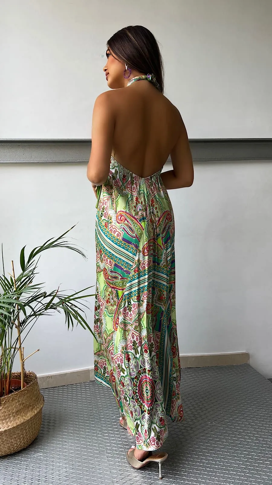 Vestido Print Halter