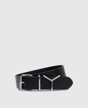 Y Project Black Leather Y Belt