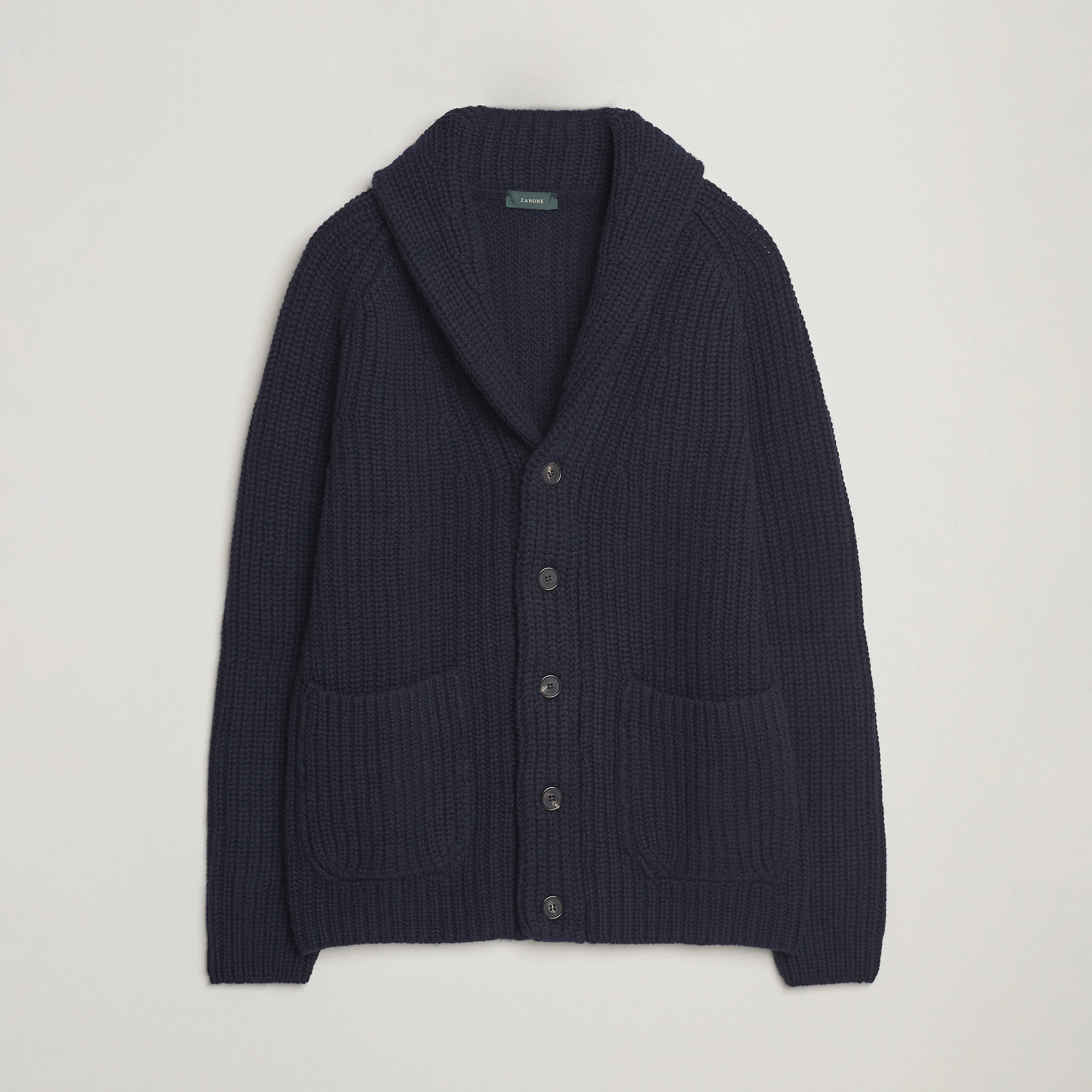 Zanone Shawl Collar Cardigan Navy