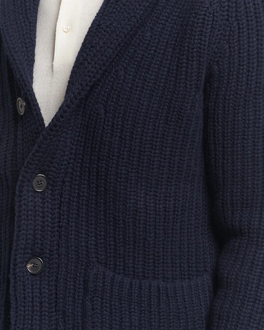 Zanone Shawl Collar Cardigan Navy