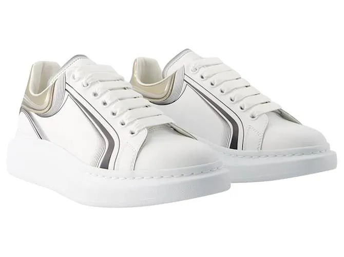 Zapatillas oversize - Alexander Mcqueen - Piel - Blanco/vainilla 