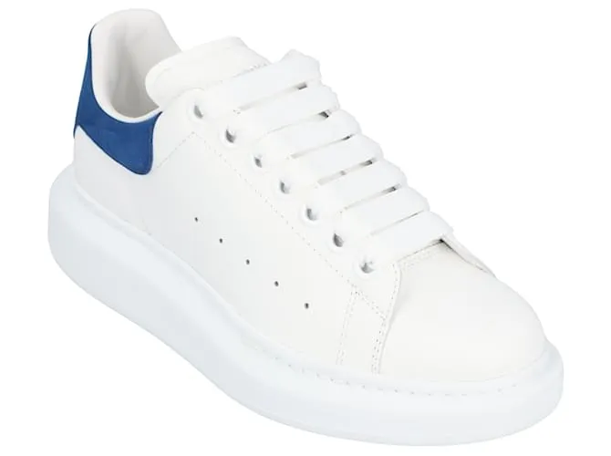 Zapatillas oversized para mujer Alexander McQueen 'Larry' en blanco/azul 