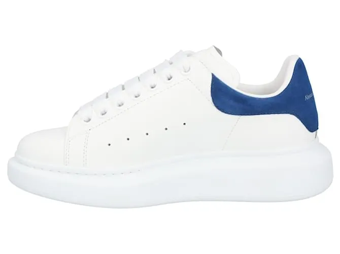 Zapatillas oversized para mujer Alexander McQueen 'Larry' en blanco/azul 