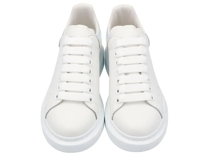 Zapatillas oversized para mujer Alexander McQueen 'Larry' en blanco/rosa shock 