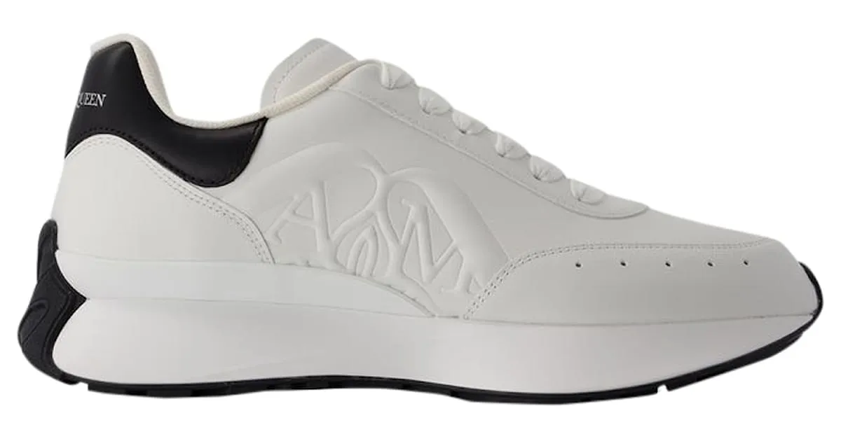 Zapatillas Sprint Runner - Alexander Mcqueen - Cuero - Blanco/De color negro 