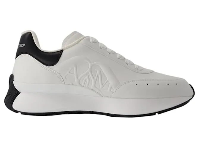 Zapatillas Sprint Runner - Alexander Mcqueen - Cuero - Blanco/De color negro 