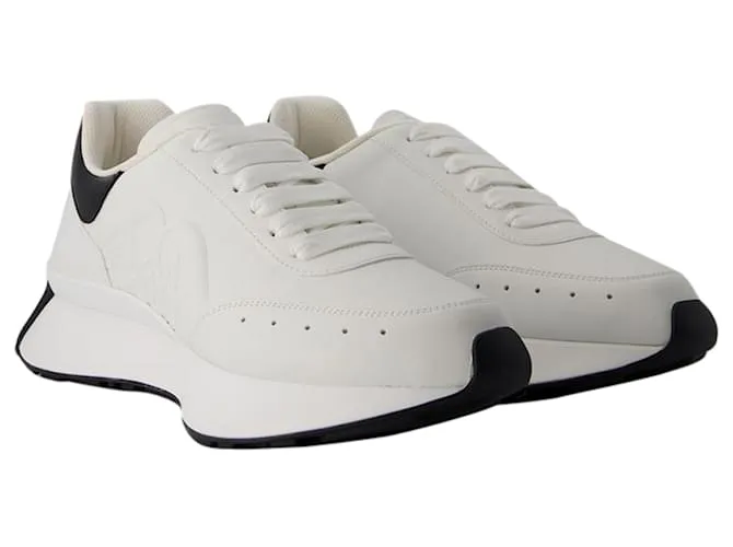 Zapatillas Sprint Runner - Alexander Mcqueen - Cuero - Blanco/De color negro 