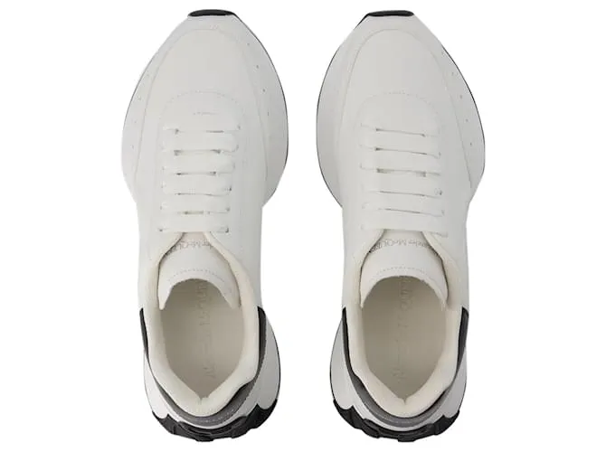 Zapatillas Sprint Runner - Alexander Mcqueen - Cuero - Blanco/De color negro 