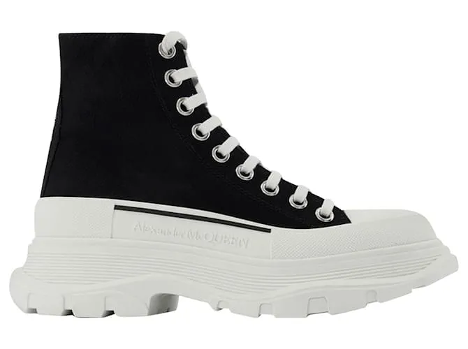 Zapatillas Tread - Alexander Mcqueen - Negro/Blanco - Cuero 