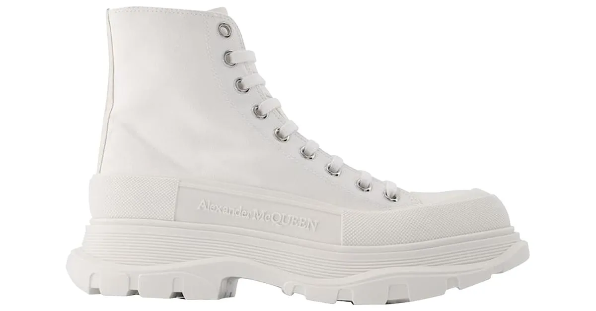 Zapatillas Tread Slick - Alexander Mcqueen - Blanco - Cuero 