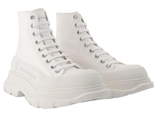 Zapatillas Tread Slick - Alexander Mcqueen - Blanco - Cuero 