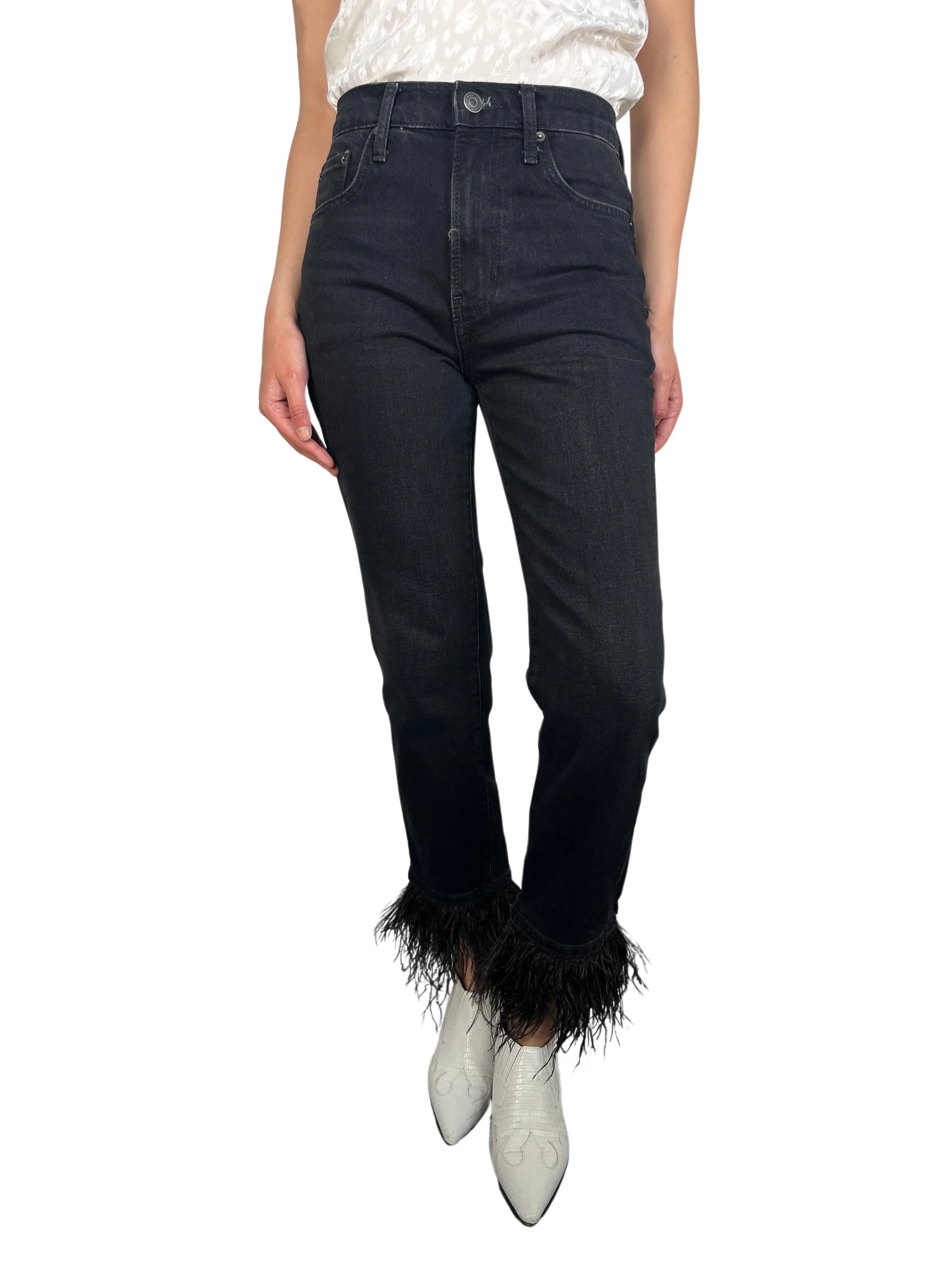 ZARA Jeans Plumas