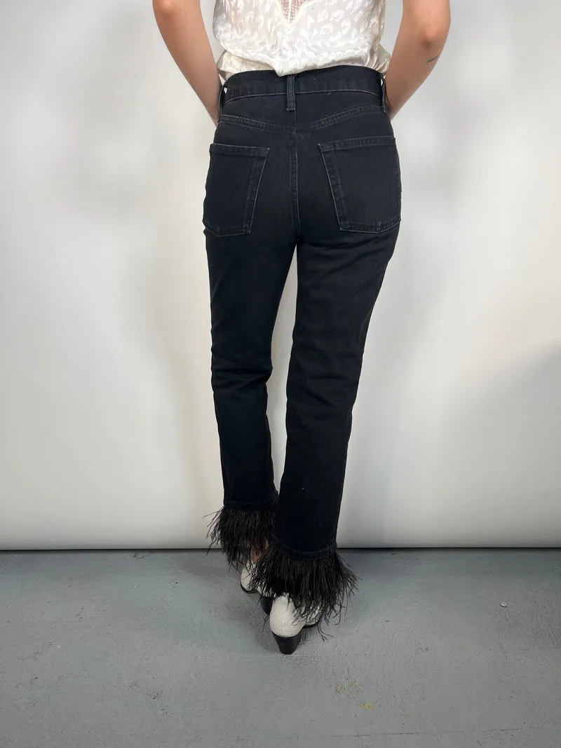 ZARA Jeans Plumas