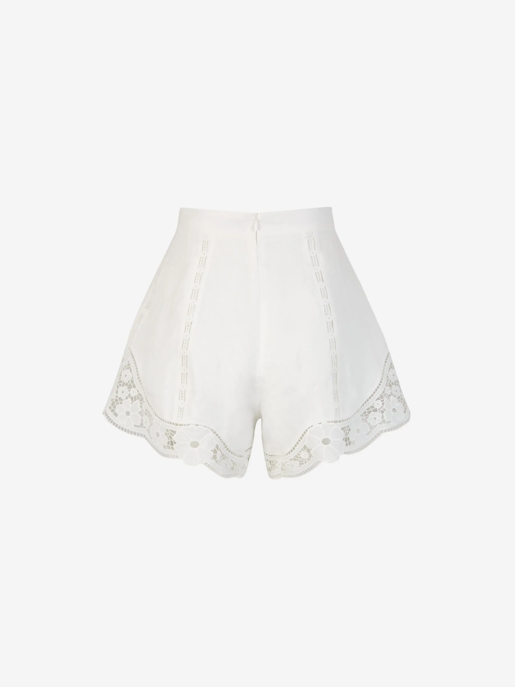 Zimmermann Shorts Lino Bordados